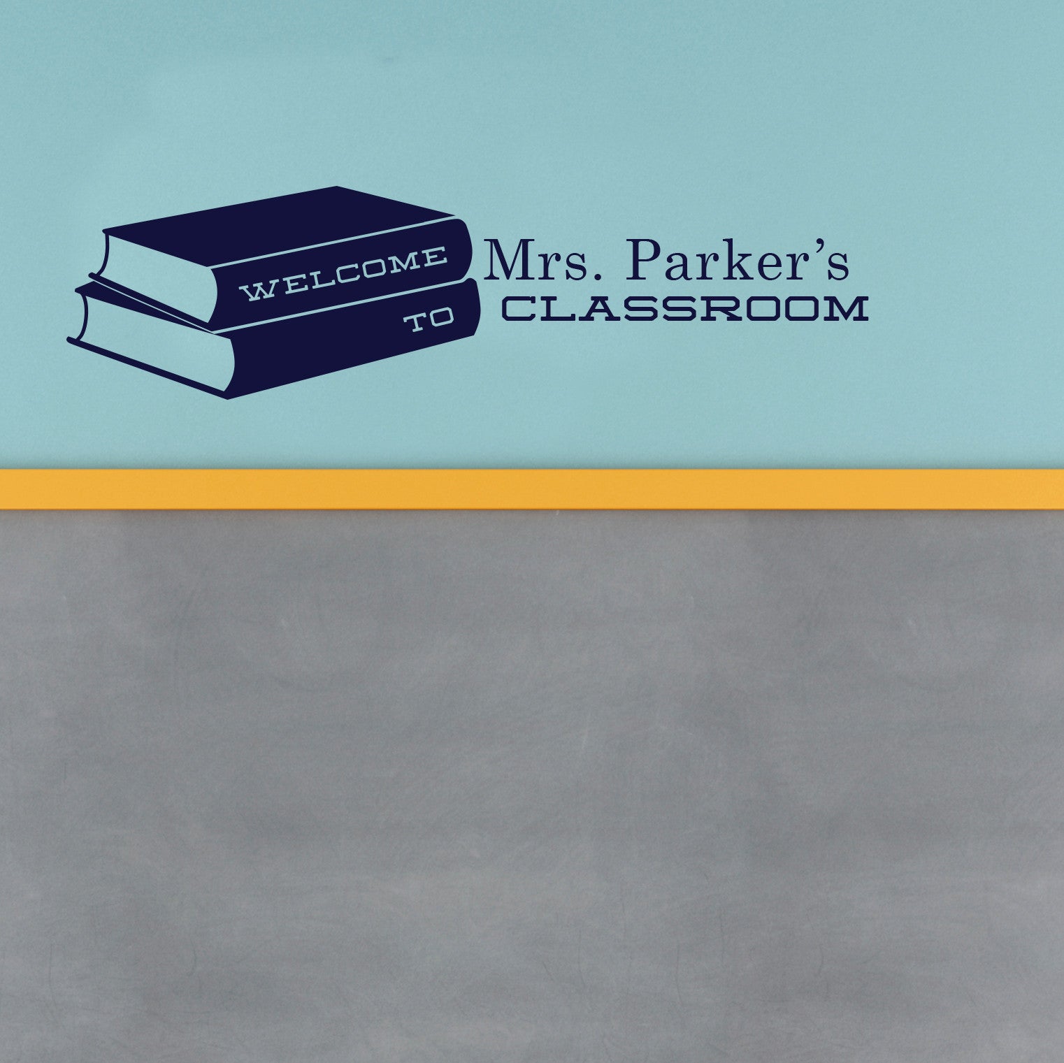 Personalized Book Welcome Sign - Dana Decals