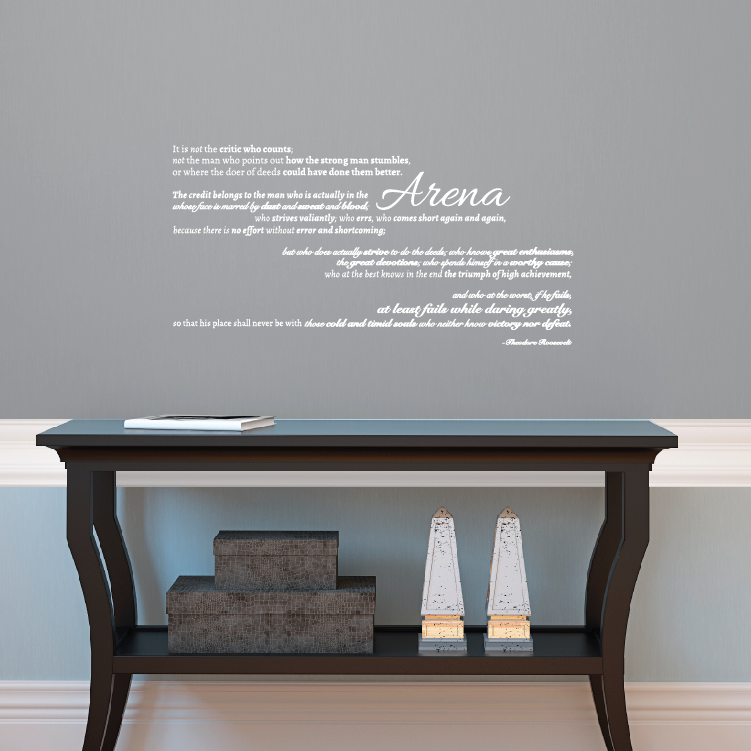 The Man in the Arena Quote - Dana Decals