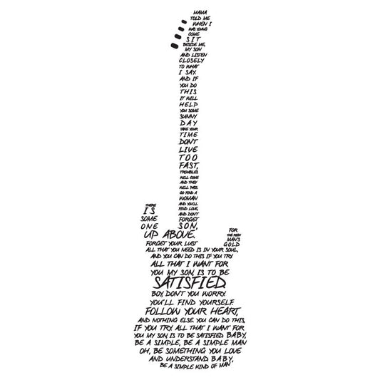 Simple Man Lyrics in Guitar - Dana Decals
