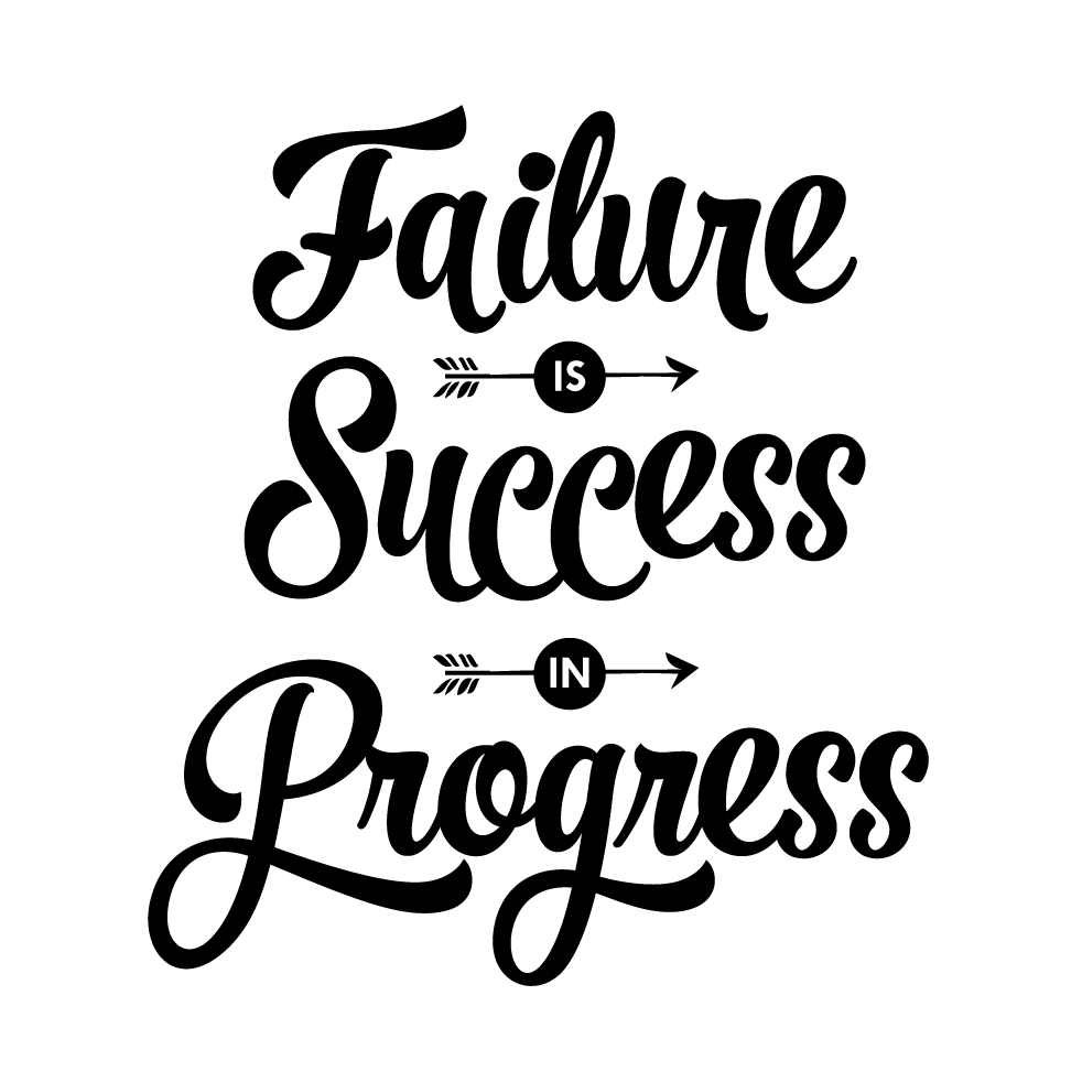 Failure is Success in Progress Quote - Dana Decals