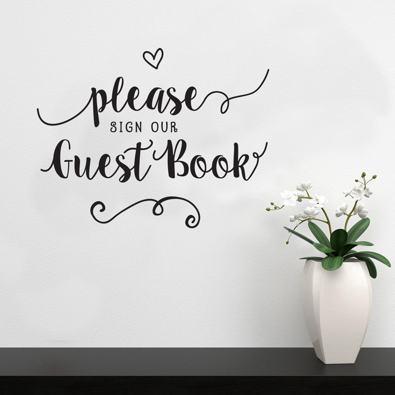 Please Sign Our Guest Book Wedding Sign - Dana Decals