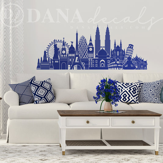 World Landmark Skyline - Dana Decals