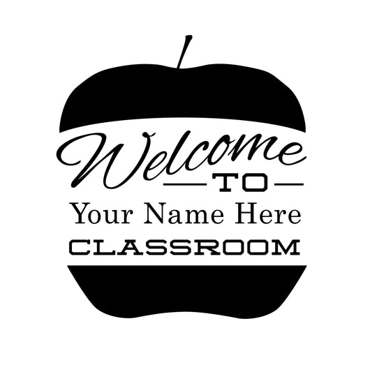 Personalized Apple Welcome Sign - Dana Decals