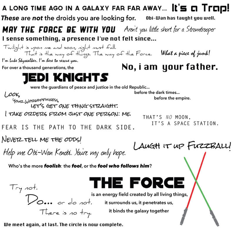 Star Wars Quote Collection - Dana Decals