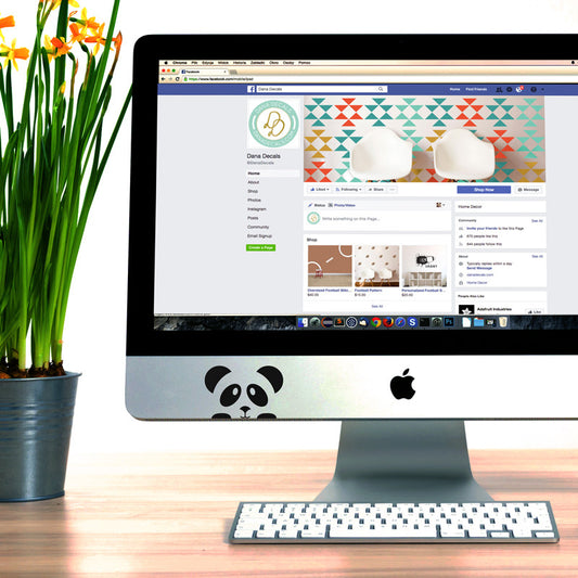 Little Peeking Panda Face - Dana Decals