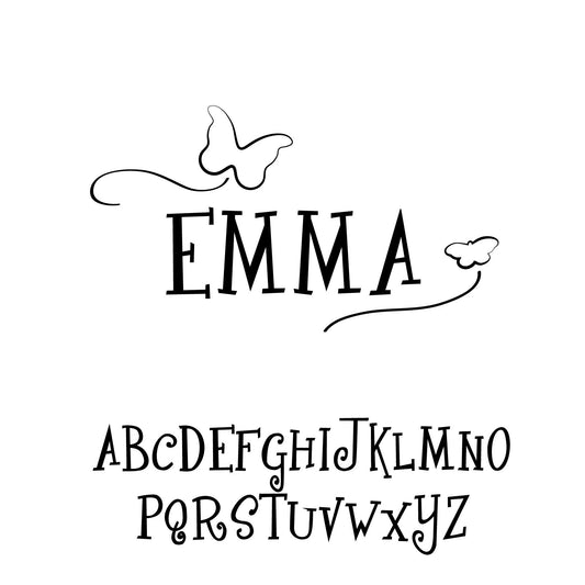 Personalized Name with Butterflies for Door - Dana Decals