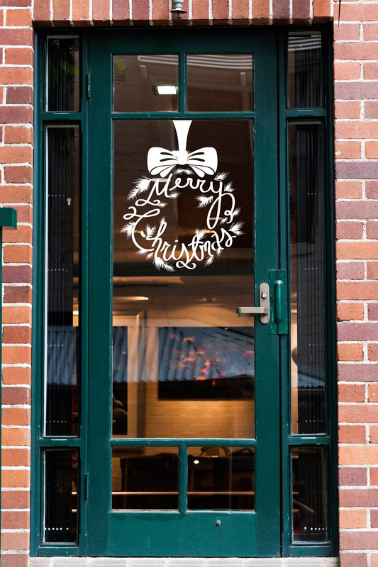 Merry Christmas Wreath Solid - Dana Decals