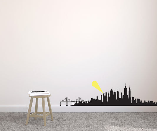 Generic City Skyline with Optional Light Beam - Dana Decals