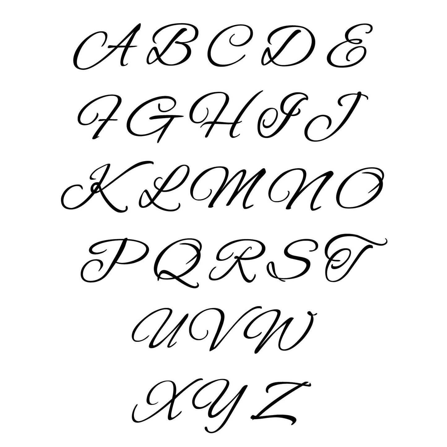 Solid Script Monogram - Dana Decals
