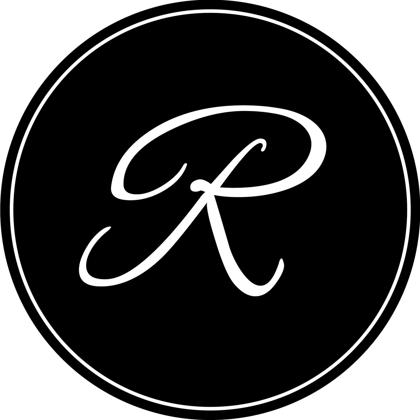 Solid Script Monogram - Dana Decals