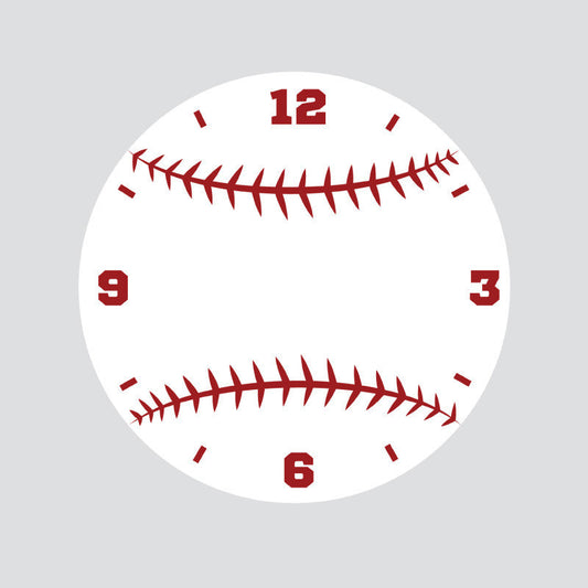 Baseball Clock Face - Dana Decals