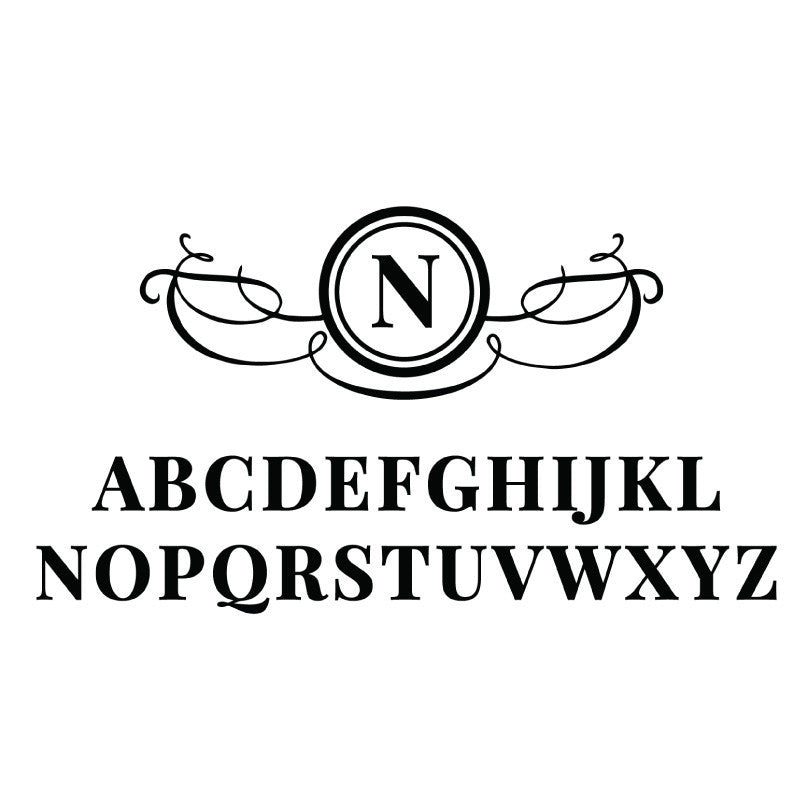 Modern Swirl Monogram Door Sign - Dana Decals
