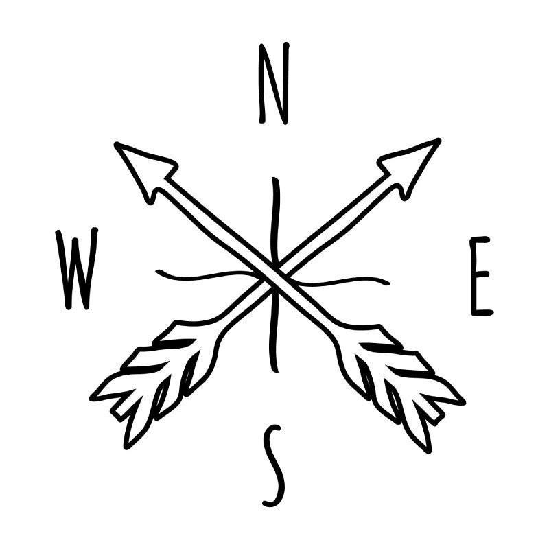 Doodle Arrow Compass - Dana Decals