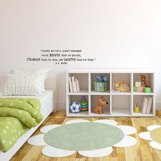 Braver Stronger Smarter Inspirational Quote from Winnie the Pooh - Dana Decals