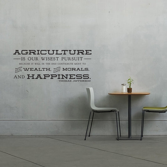 Jefferson Agriculture Quote - Dana Decals