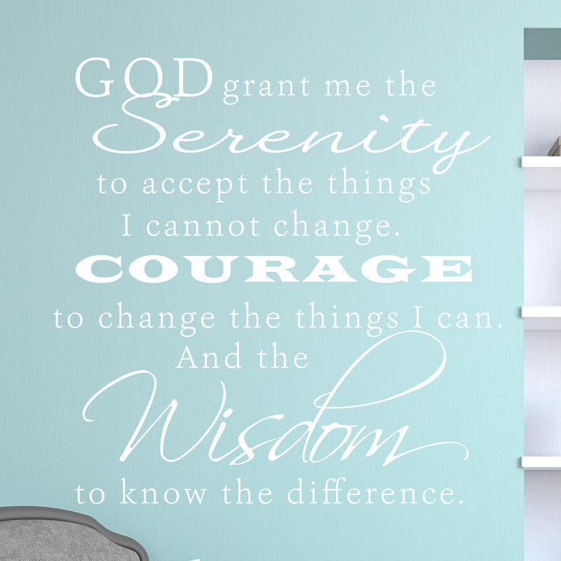Serenity Prayer Quote - Dana Decals