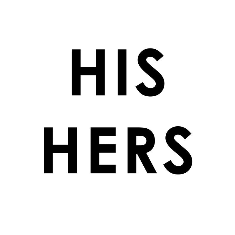 His and Hers Labels - Dana Decals