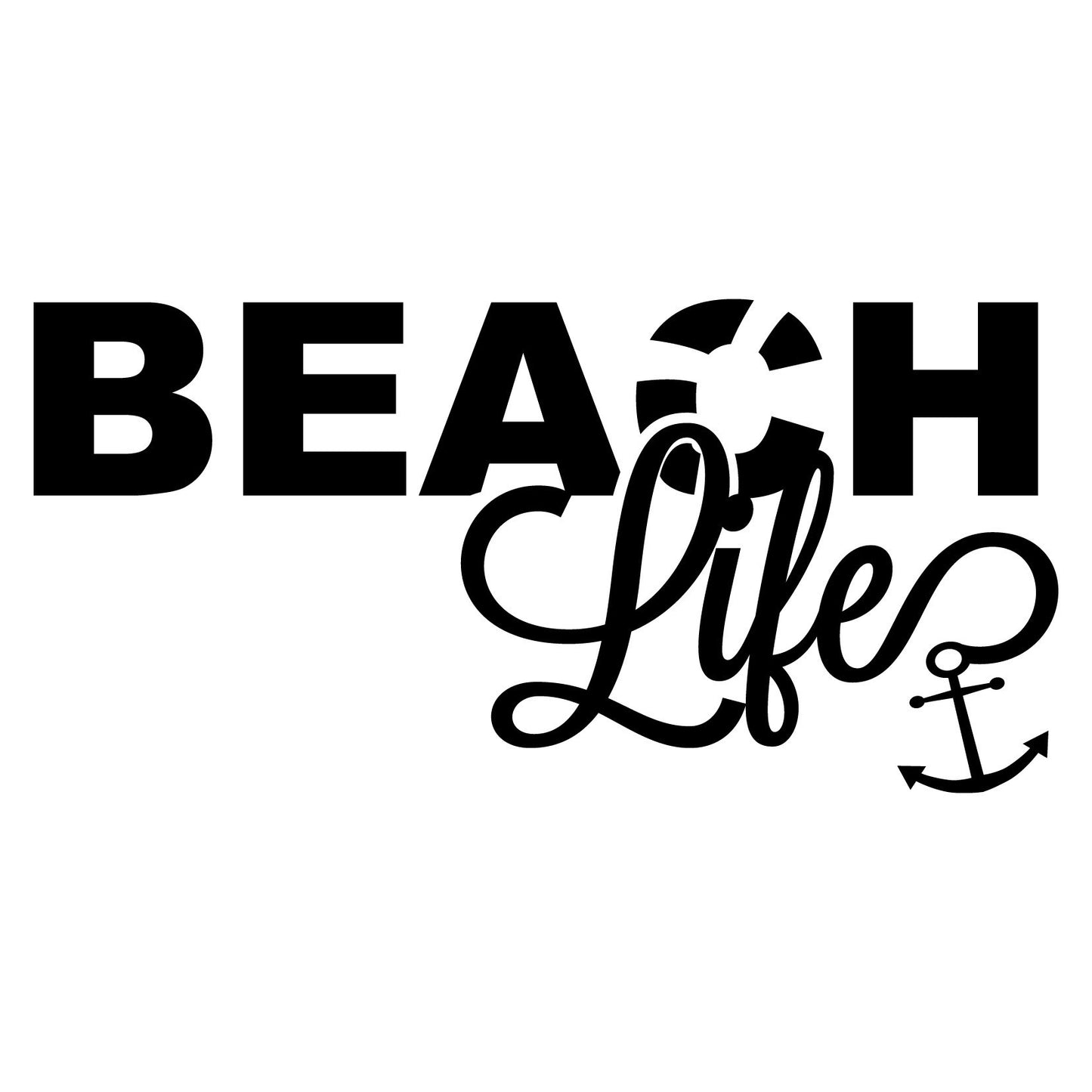 Beach Life with Anchor - Dana Decals