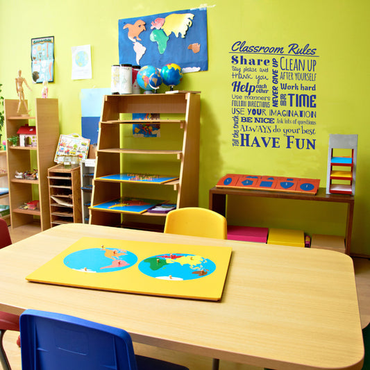 Classroom Rules Typographic Decal - Dana Decals