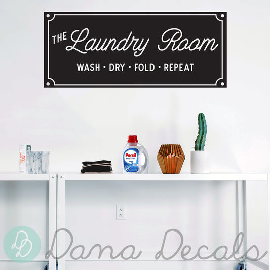 Laundry Room Established Sign - Dana Decals