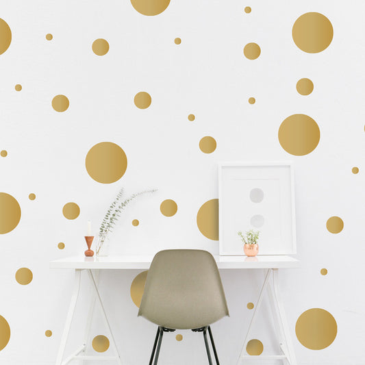 Multi-size Polka Dot Wall Pattern Decal, Single Color - Dana Decals