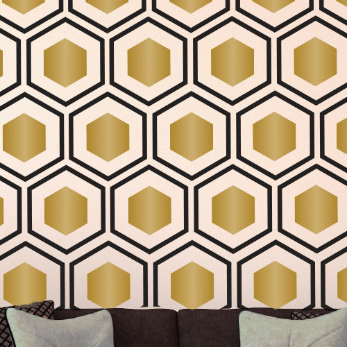 Art Deco Hexagon Pattern - Dana Decals