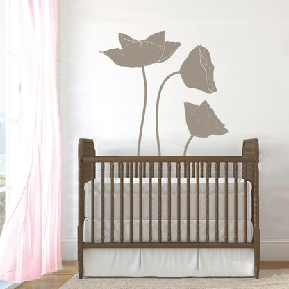 Poppy Flowers, 1 Color - Dana Decals