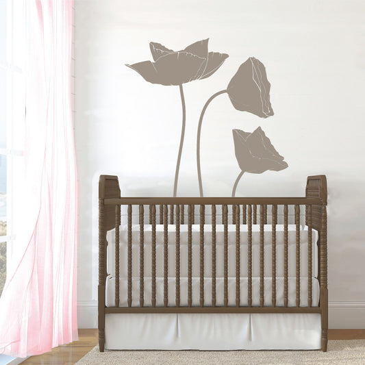 Poppy Flowers, 1 Color - Dana Decals