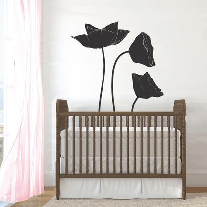 Poppy Flowers, 1 Color - Dana Decals