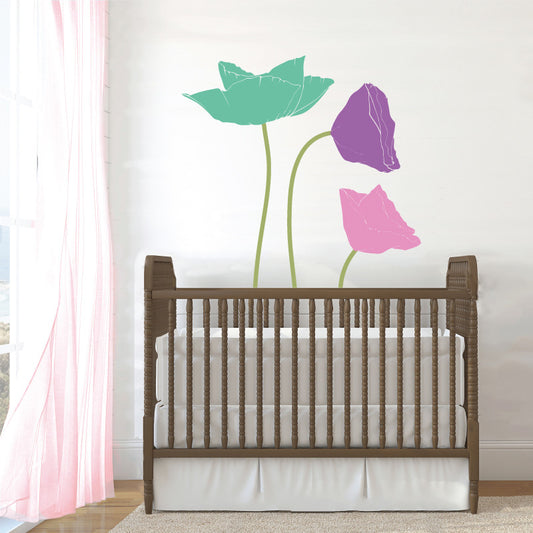 Poppy Flowers, 4 Color - Dana Decals