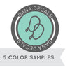 5 Color Sample - Dana Decals