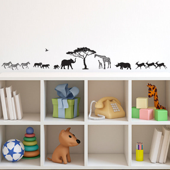 Safari Scene Silhouette - Dana Decals