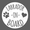 Labrador On Board Car Decal - Dana Decals