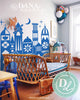 Whimsical Small Village World Wall Decal