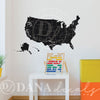 Chalkboard Wall Decal of USA Map - Dana Decals