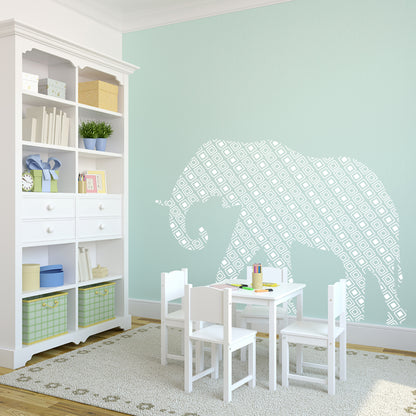 NEW ! Modern Shapes Elephant - LARGE -  Vinyl Wall Decal - Kidsroom - Nursery - Dana Decals