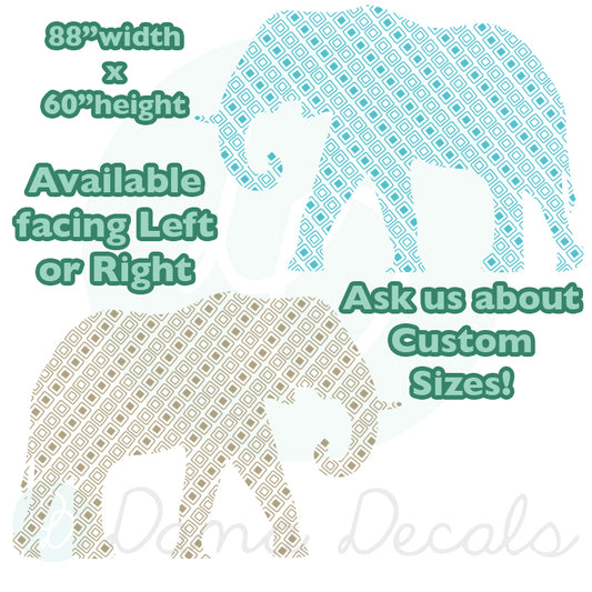 NEW ! Modern Shapes Elephant - LARGE -  Vinyl Wall Decal - Kidsroom - Nursery - Dana Decals