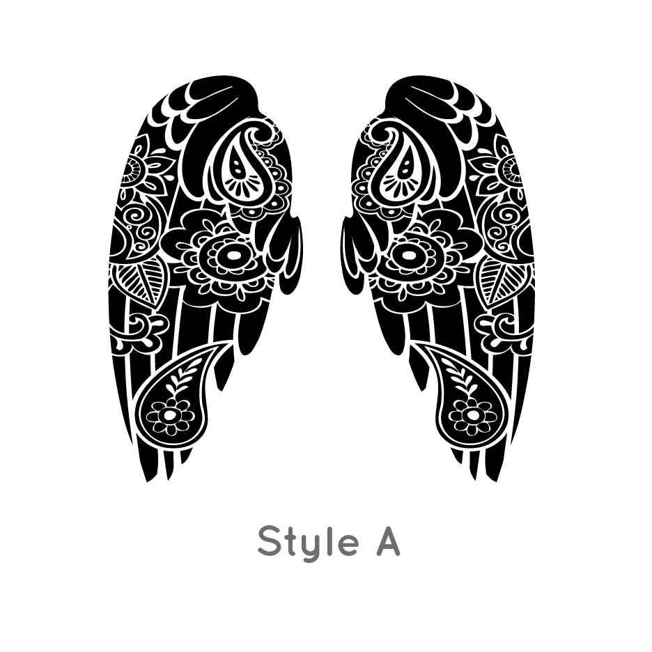 Patterned Angel Wings - Dana Decals