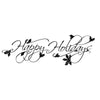 Happy Holidays with Holly Leaves - Dana Decals