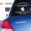 In Loving Memory Personalized Car Decal - Dana Decals