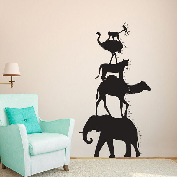 Animal Tower Growth Chart - Dana Decals