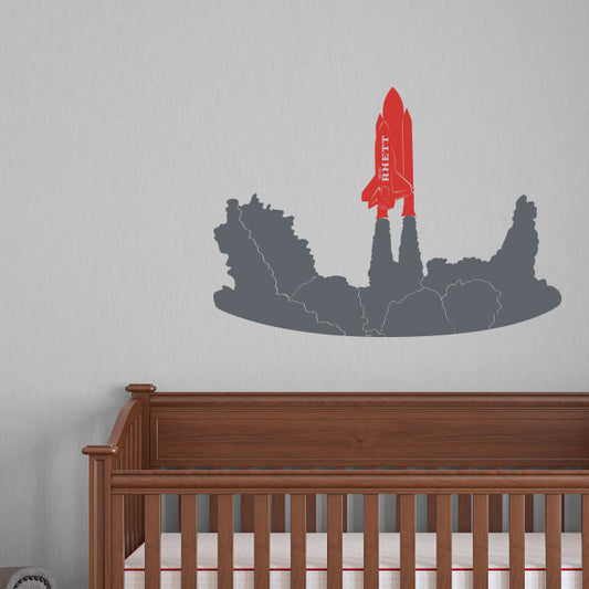 Personalized Rocket & Space Shuttle - Dana Decals