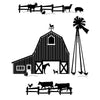 Farm Scene Silhouette - Dana Decals