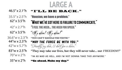 Famous Movie Quotes Collection - Dana Decals