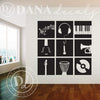 Music Instruments Stencil - Dana Decals