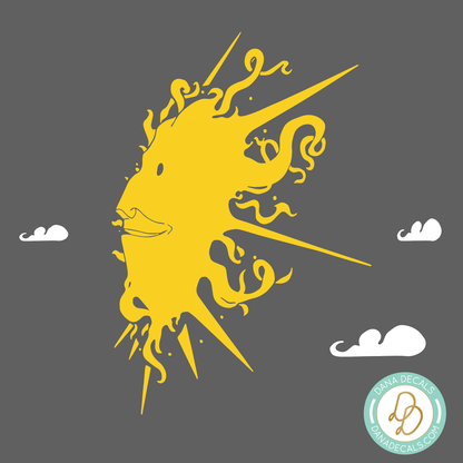 Whimsical Hand Drawn Sun & Clouds - Dana Decals