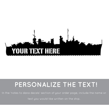 Personalized NAVY Ship - Dana Decals