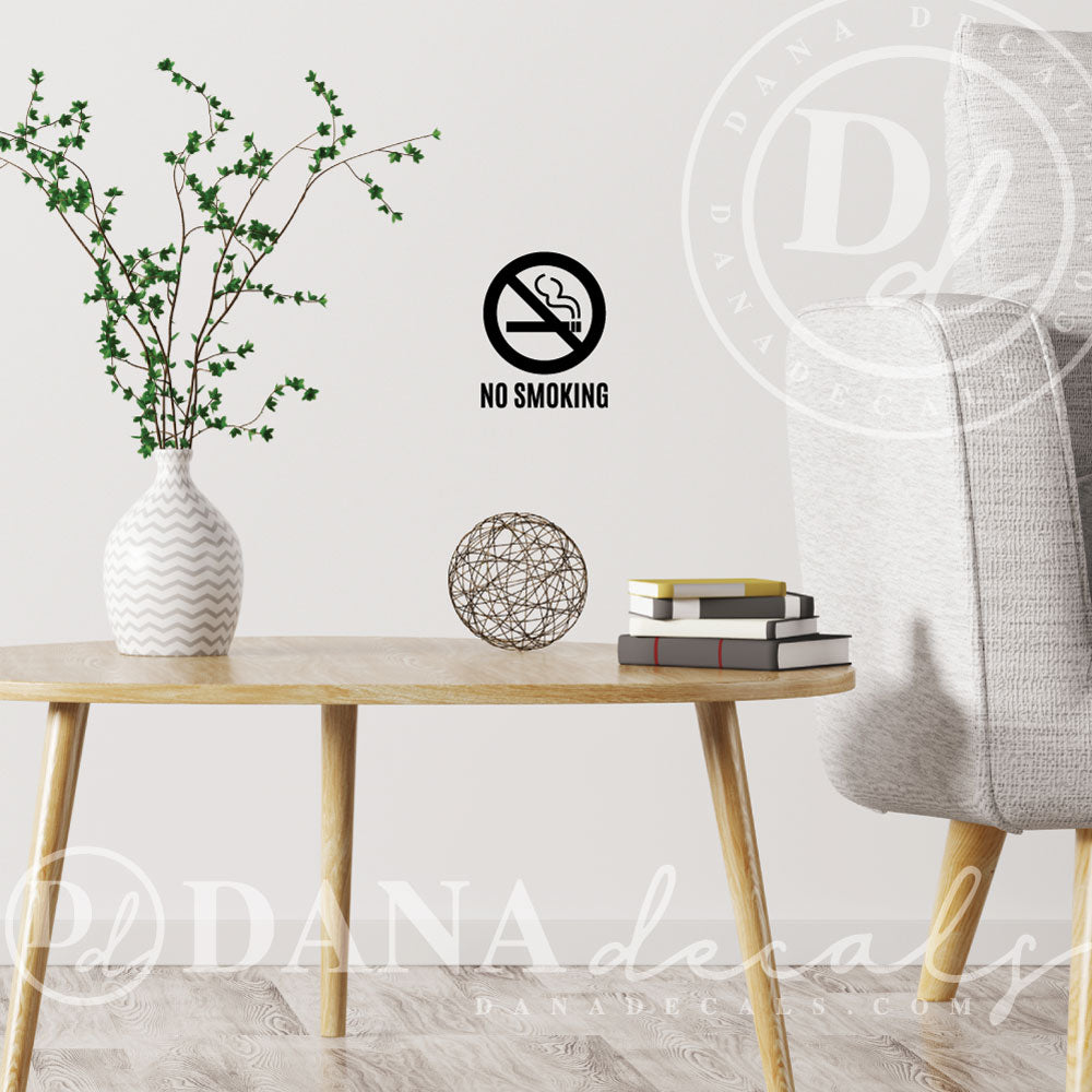 No Smoking Window or Wall Decal - Dana Decals