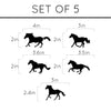 Tiny Running Horses Pattern - Dana Decals