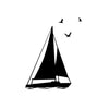 Sailboat with Seagulls Wall Pattern - Dana Decals